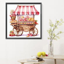 Load image into Gallery viewer, Pink Dessert Shop Trolley 30X30CM(Canvas) Full Round Drill Diamond Painting
