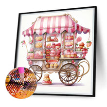 Load image into Gallery viewer, Pink Dessert Shop Trolley 30X30CM(Canvas) Full Round Drill Diamond Painting
