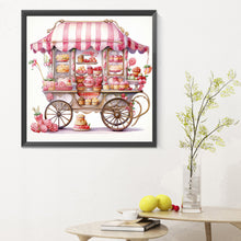 Load image into Gallery viewer, Pink Dessert Shop Trolley 30X30CM(Canvas) Full Round Drill Diamond Painting

