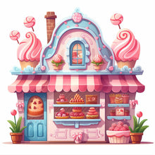 Load image into Gallery viewer, Pink Dessert Shop Trolley 30X30CM(Canvas) Full Round Drill Diamond Painting
