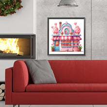 Load image into Gallery viewer, Pink Dessert Shop Trolley 30X30CM(Canvas) Full Round Drill Diamond Painting
