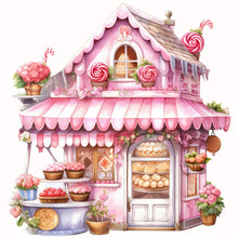Load image into Gallery viewer, Pink Dessert Shop Trolley 30X30CM(Canvas) Full Round Drill Diamond Painting
