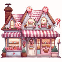 Load image into Gallery viewer, Pink Dessert Shop Trolley 30X30CM(Canvas) Full Round Drill Diamond Painting
