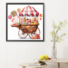 Load image into Gallery viewer, Pink Dessert Shop Trolley 30X30CM(Canvas) Full Round Drill Diamond Painting
