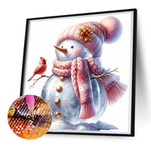 Load image into Gallery viewer, Pink Snowman 30X30CM(Canvas) Full Round Drill Diamond Painting
