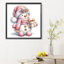 Load image into Gallery viewer, Pink Snowman 30X30CM(Canvas) Full Round Drill Diamond Painting
