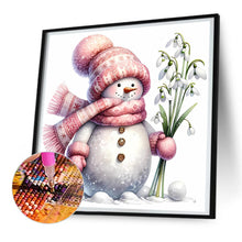 Load image into Gallery viewer, Pink Snowman 30X30CM(Canvas) Full Round Drill Diamond Painting
