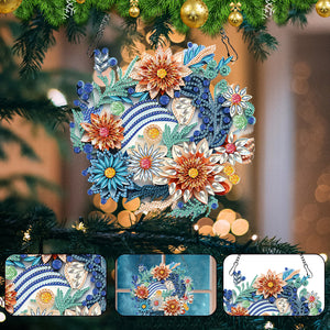 Special Shaped Diamond Painting Wreath Ornament for Home Window Door Decor (#4)