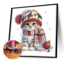 Load image into Gallery viewer, Christmas Kitten 30*30CM(Canvas) Partial Special Shaped Drill Diamond Painting
