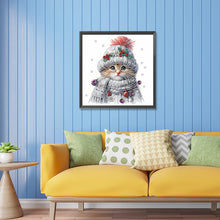 Load image into Gallery viewer, Christmas Kitten 30*30CM(Canvas) Partial Special Shaped Drill Diamond Painting
