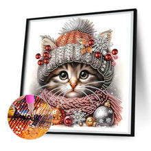 Load image into Gallery viewer, Christmas Kitten 30*30CM(Canvas) Partial Special Shaped Drill Diamond Painting
