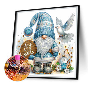 Christmas Gnome 30*30CM(Canvas) Partial Special Shaped Drill Diamond Painting