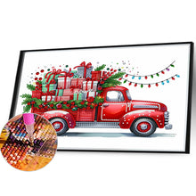 Load image into Gallery viewer, Christmas Car 40*30CM(Canvas) Partial Special Shaped Drill Diamond Painting
