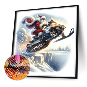 Flying Santa Claus 40*40CM(Canvas) Full Round Drill Diamond Painting