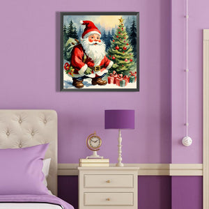 Santa Claus 40*40CM(Canvas) Full Round Drill Diamond Painting