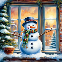 Load image into Gallery viewer, Christmas Snowman 40*40CM(Canvas) Full Round Drill Diamond Painting
