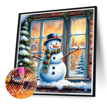 Load image into Gallery viewer, Christmas Snowman 40*40CM(Canvas) Full Round Drill Diamond Painting
