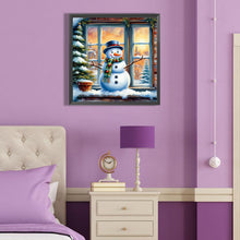 Load image into Gallery viewer, Christmas Snowman 40*40CM(Canvas) Full Round Drill Diamond Painting
