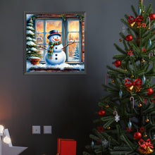 Load image into Gallery viewer, Christmas Snowman 40*40CM(Canvas) Full Round Drill Diamond Painting
