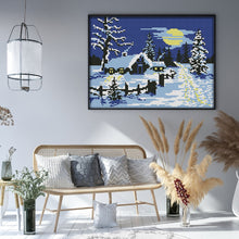 Load image into Gallery viewer, Joy Sunday Snowman And Deer (32*32CM) 14CT Stamped Cross Stitch
