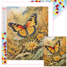 Load image into Gallery viewer, Butterfly In Reeds 35X45CM(Canvas) Full Square Drill Diamond Painting
