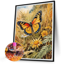 Load image into Gallery viewer, Butterfly In Reeds 35X45CM(Canvas) Full Square Drill Diamond Painting
