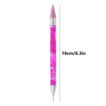 Load image into Gallery viewer, Double-End Manicure Point Drill Pen with Clay Glue Tips Nail Art Tool (Purple)
