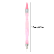 Load image into Gallery viewer, Double-End Manicure Point Drill Pen with Clay Glue Tips Nail Art Tool (Pink)
