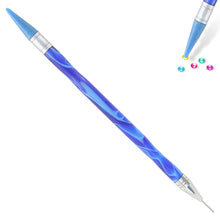 Load image into Gallery viewer, Double-End Manicure Point Drill Pen with Clay Glue Tips Nail Art Tool (Blue)
