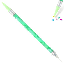 Load image into Gallery viewer, Double-End Manicure Point Drill Pen with Clay Glue Tips Nail Art Tool (Green)

