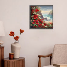 Load image into Gallery viewer, Red Flower Waves 30*30CM(Canvas) Full Round Drill Diamond Painting
