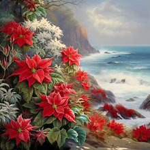 Load image into Gallery viewer, Red Flower Waves 30*30CM(Canvas) Full Round Drill Diamond Painting
