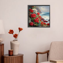 Load image into Gallery viewer, Red Flower Waves 30*30CM(Canvas) Full Round Drill Diamond Painting
