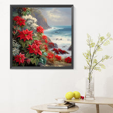 Load image into Gallery viewer, Red Flower Waves 30*30CM(Canvas) Full Round Drill Diamond Painting
