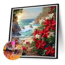 Load image into Gallery viewer, Red Flower Waves 30*30CM(Canvas) Full Round Drill Diamond Painting
