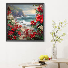 Load image into Gallery viewer, Red Flower Waves 30*30CM(Canvas) Full Round Drill Diamond Painting
