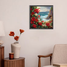 Load image into Gallery viewer, Red Flower Waves 30*30CM(Canvas) Full Round Drill Diamond Painting
