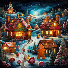 Load image into Gallery viewer, Christmas Night 30*30CM(Canvas) Full Round Drill Diamond Painting
