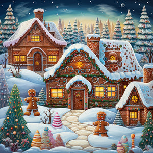 Christmas Night 30*30CM(Canvas) Full Round Drill Diamond Painting