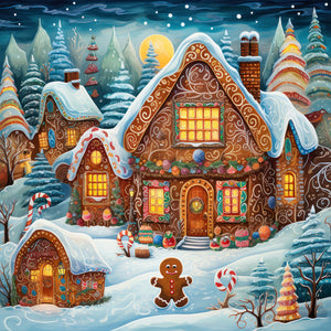 Christmas Night 30*30CM(Canvas) Full Round Drill Diamond Painting