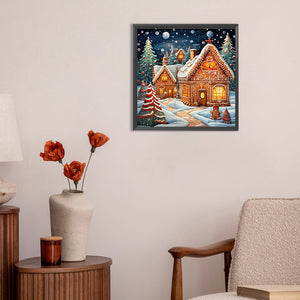 Christmas Night 30*30CM(Canvas) Full Round Drill Diamond Painting