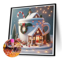 Load image into Gallery viewer, Winter Glow Cabin 30*30CM(Canvas) Full Round Drill Diamond Painting
