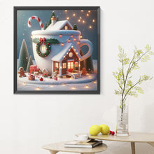 Load image into Gallery viewer, Winter Glow Cabin 30*30CM(Canvas) Full Round Drill Diamond Painting
