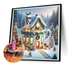 Load image into Gallery viewer, Winter Glow Cabin 30*30CM(Canvas) Full Round Drill Diamond Painting
