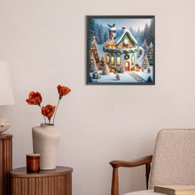 Load image into Gallery viewer, Winter Glow Cabin 30*30CM(Canvas) Full Round Drill Diamond Painting
