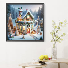 Load image into Gallery viewer, Winter Glow Cabin 30*30CM(Canvas) Full Round Drill Diamond Painting
