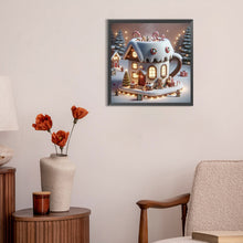 Load image into Gallery viewer, Winter Glow Cabin 30*30CM(Canvas) Full Round Drill Diamond Painting
