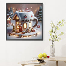 Load image into Gallery viewer, Winter Glow Cabin 30*30CM(Canvas) Full Round Drill Diamond Painting
