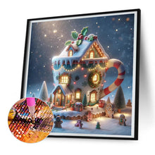 Load image into Gallery viewer, Winter Glow Cabin 30*30CM(Canvas) Full Round Drill Diamond Painting
