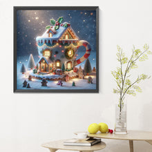 Load image into Gallery viewer, Winter Glow Cabin 30*30CM(Canvas) Full Round Drill Diamond Painting
